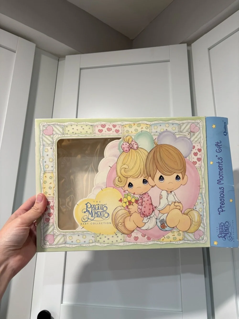 Vintage Precious Moments Decorative Birth Certificate Pillow (box damage)